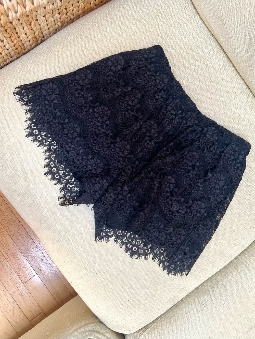 Women's Black Lace Shorts